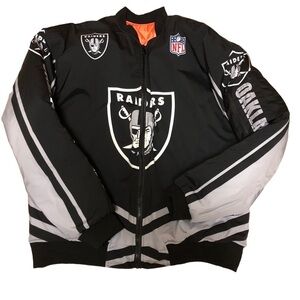 Raiders Zip Up Bomber Jacket
